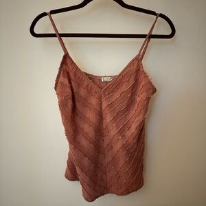 Free People Pink Asymmetrical Ribbed Camisole